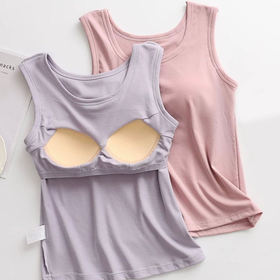 Lily Causal Built-In Bra Tank Top